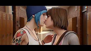 Max x Chloe Lesbian kissing (Life is Strange /AI generated)