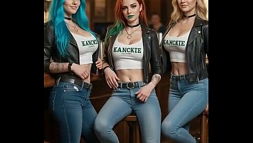 Uncensored Lovescape AI Biker Lesbian